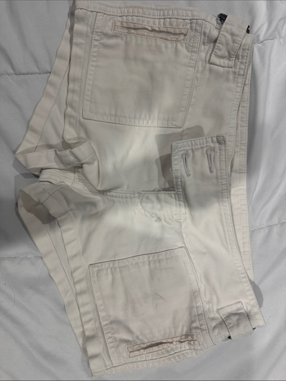 Abercrombie & Fitch Cream Utility Shorts